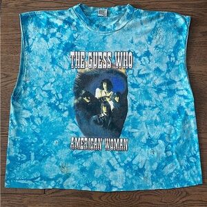 Vintage 2000 The Guess Who Tie-Dye Band Shirt – American Woman Tour Cutoff Tank